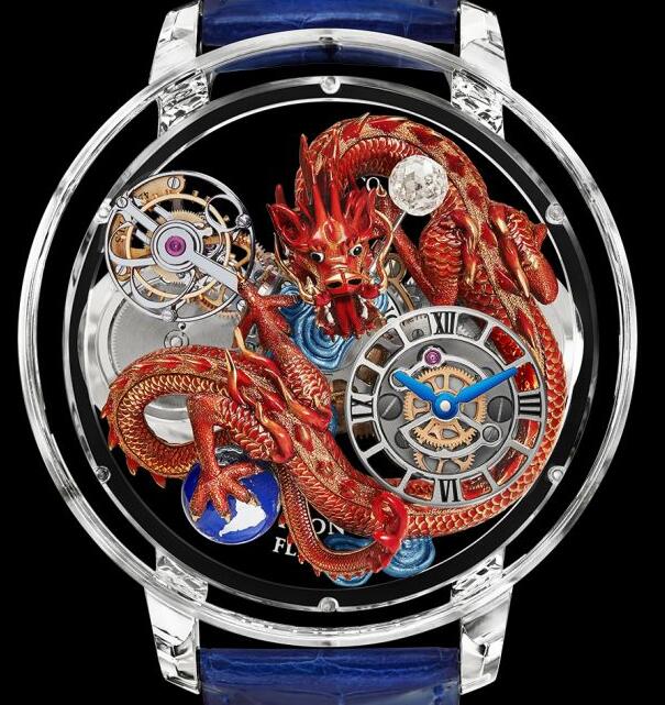 Review Jacob & Co ASTRONOMIA FLAWLESS IMPERIAL DRAGON AT125.80.DR.UA.B Replica watch